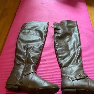 Brown knee high boots